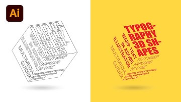 Warp Text To 3D Cube Shape in Adobe Illustrator - Graphic Design Tutorial