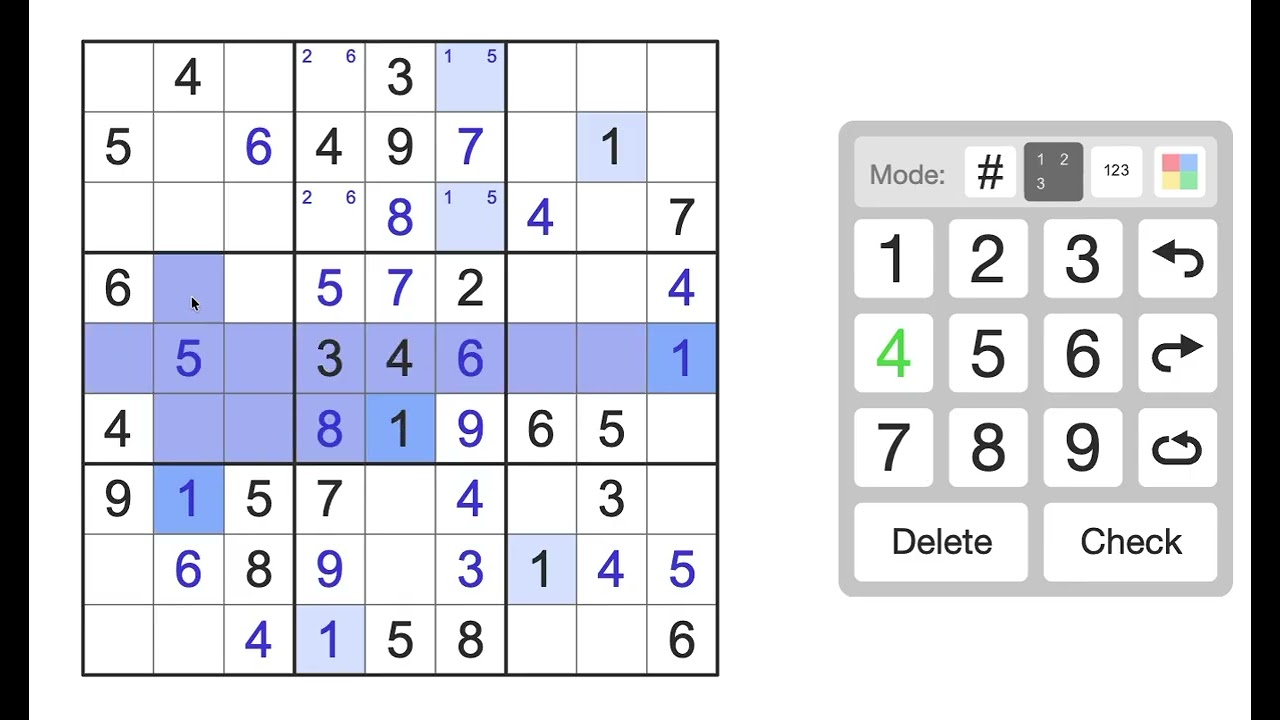 New York Times Sudoku Medium Solution for March 10, 2026