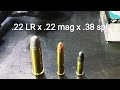 .38 SPL ou .22 WMR (magnum)? Equivalentes?