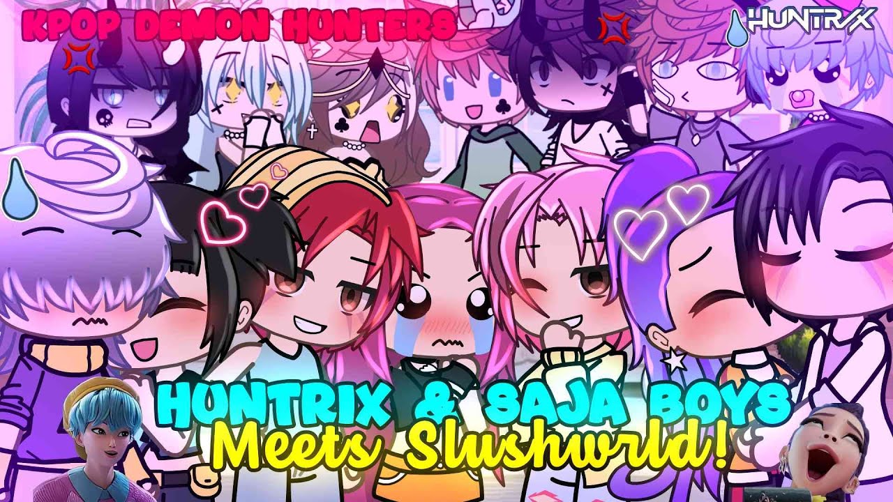 Huntrix and Saja Boys Meets SlushWRLD || KPOP Demon Hunters || Gacha Life