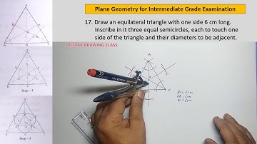 17 Inscribe three equal semicircles in an equilateral triangle - Intermediate Plane Geometry