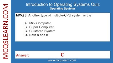 Introduction: Operating Systems Quiz Question Answer - Class 12-9 OS PDF Quiz - OS Ch 4 Notes - App