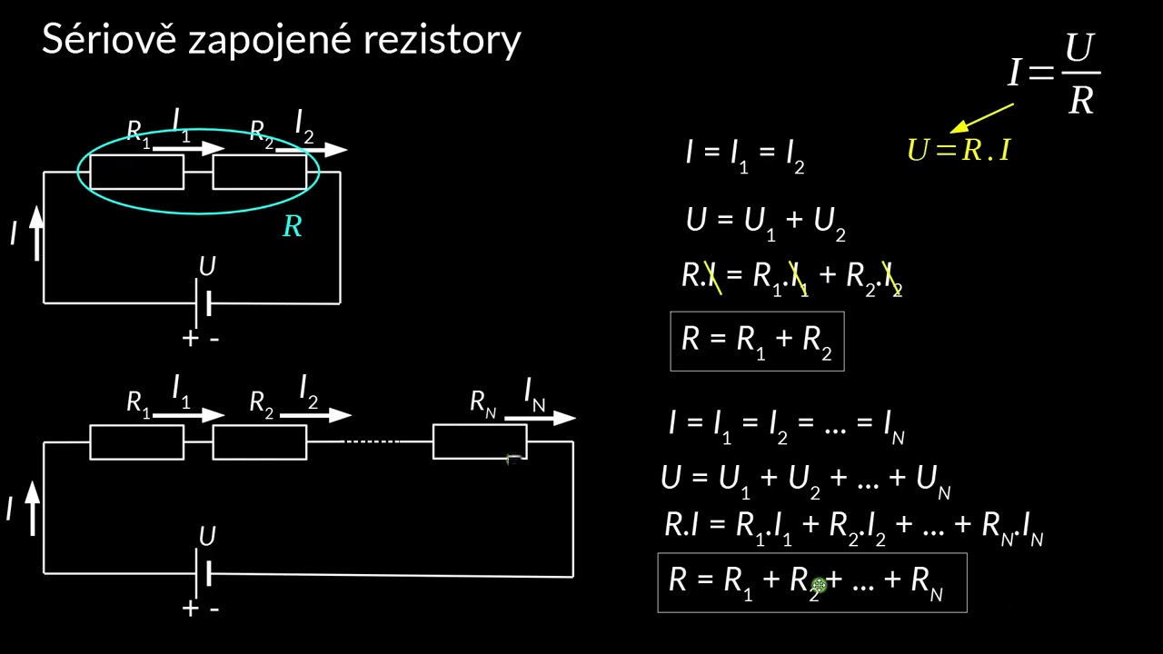 Sériově zapojené rezistory | Stejnosměrné obvody | Elektřina a magnetismus | Fyzika | Khan Academy