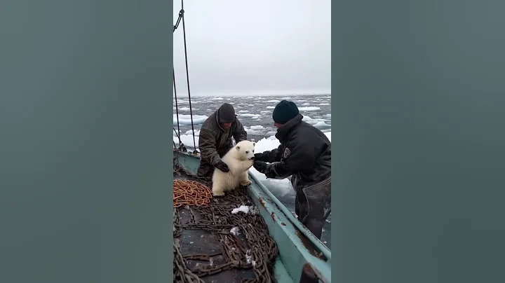 🐻‍❄️ Tiny Polar Bear's Heartwarming Rescue! 😍 #PolarBearRescue #WildlifeConservation #ArcticAnimals thumbnail