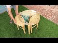 The Idea Of Designing A Very Unique Round Cafe Table Set // Woodworking Projects With Wood Strips
