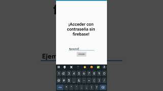 ¡Acceder con contraseña sin firebase!