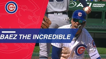 Javier Baez dazzles on defense, hits a HR and a triple