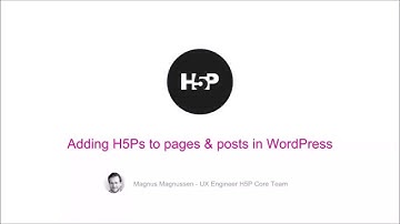 Add H5P content to WordPress