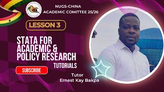 STATA Lesson 3