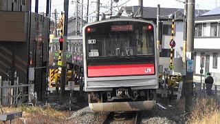 【205系】JR仙石線 蛇田駅から普通電車発車