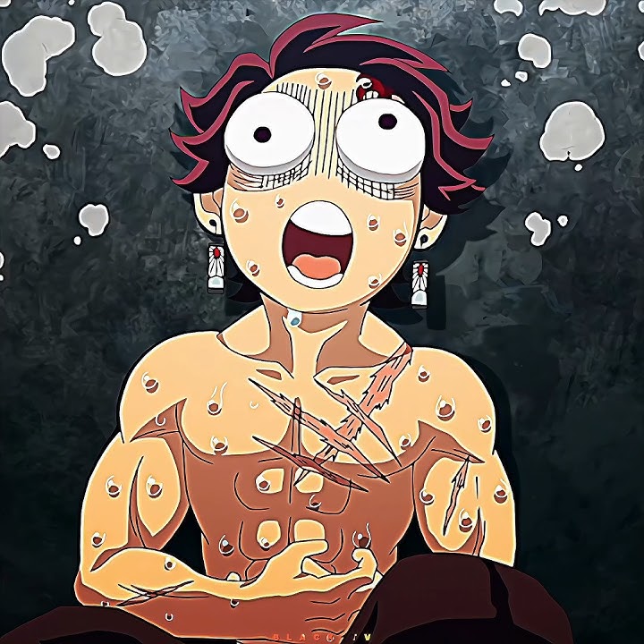 Tanjiro pushed ✋🏻 the boulder 🪨