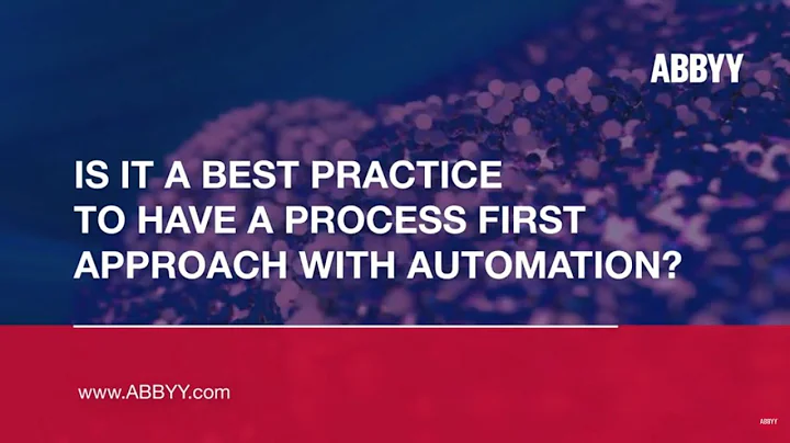 It is a best practice to have a process first appr...