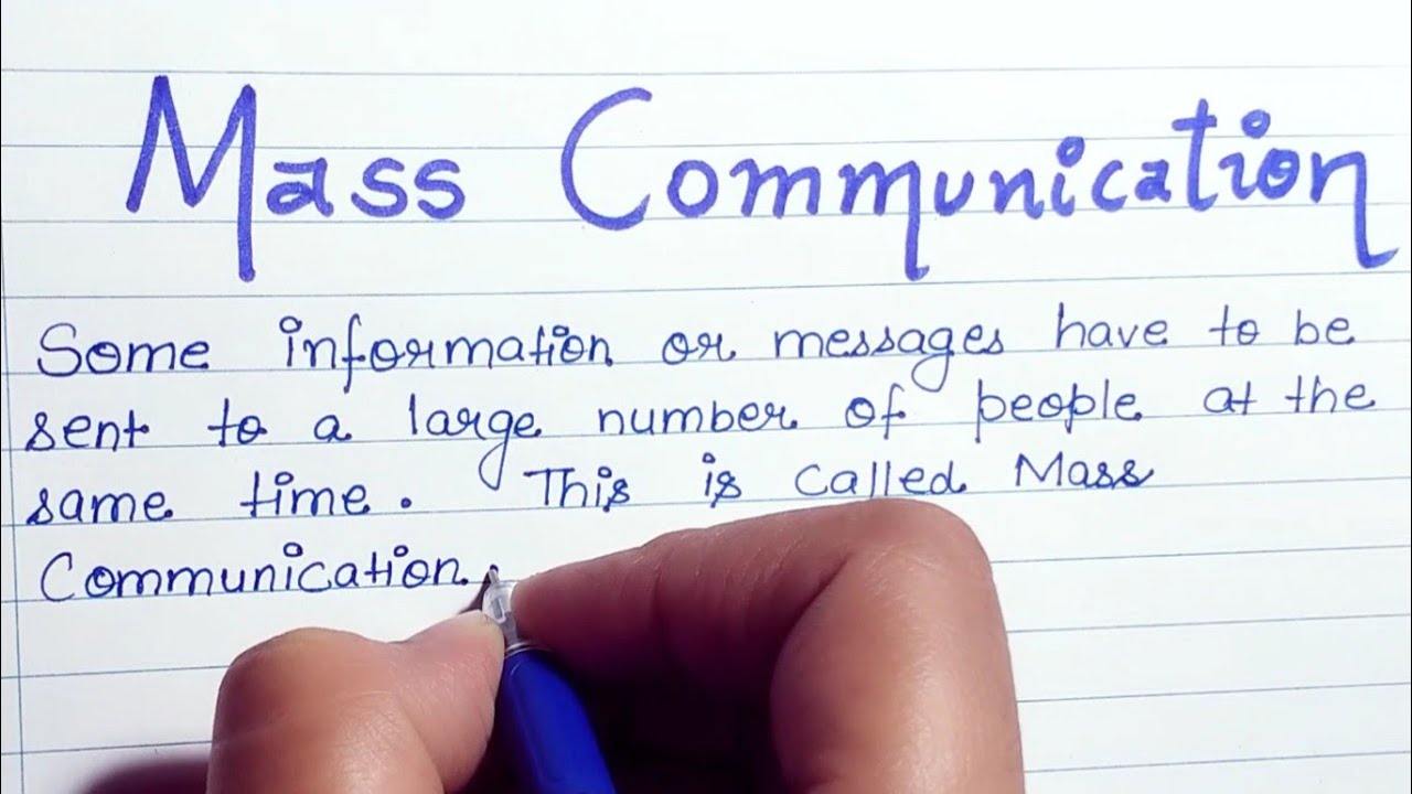 write an essay on mass communication