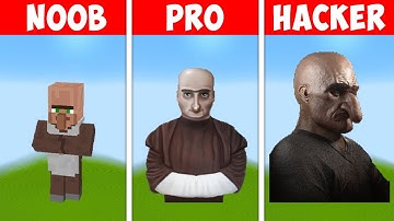 MINECRAFT NOOB vs PRO vs HACKER Minecraft Pixel art: Villager / Animation