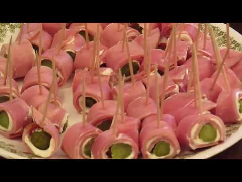 Ham, Cream Cheese & Pickle Roll Ups