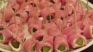 Ham, Cream Cheese & Pickle Roll Ups