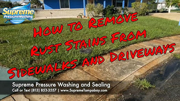 How to Remove Rust Stains from Sidewalk
