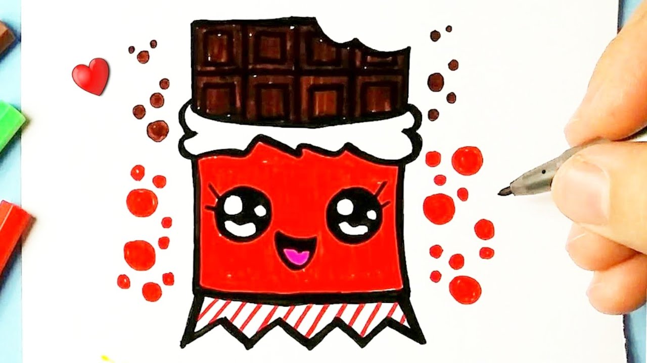 Desenhos kawaii  Chocolate drawing, Cute drawings, Kawaii drawings