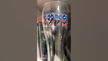 My Forrest Gump BUBBA GUMP SHRIMP Restaurant Glass Souvenir from Japan 💙🌍 #fyp #shorts #foryou