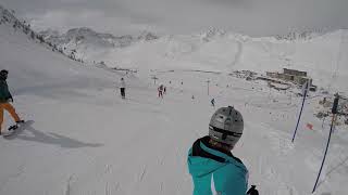 Tracey Bates skiing Rosset, Tignes - Feb 2017