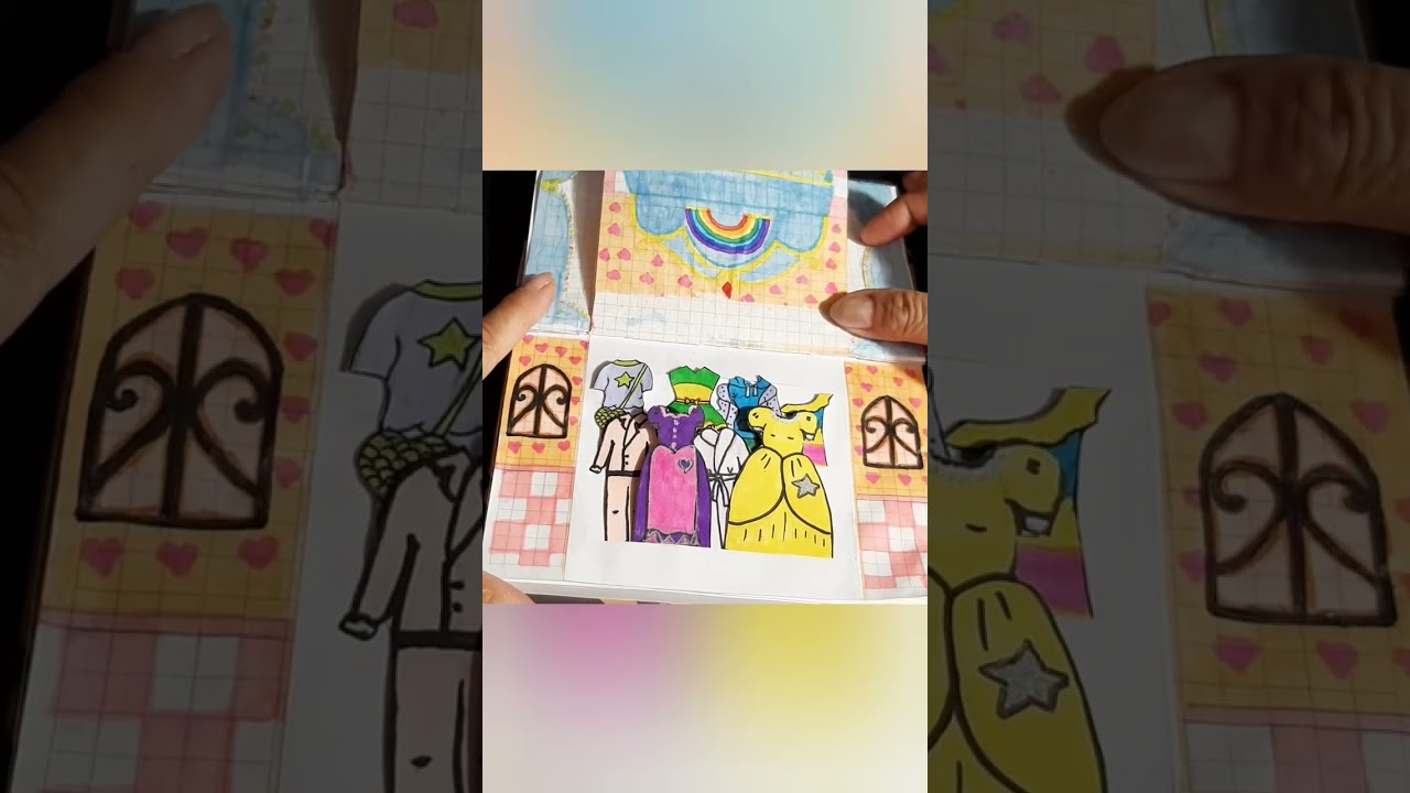 Quiet book paper doll house handmade quiet book | quietbook paperplay doll | paper doll house