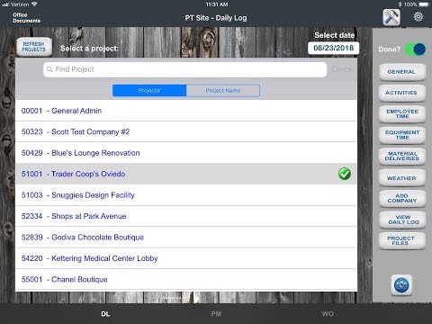 Power Tools - PT Site Mobile App (Time Sheets / Daily log...) - video from The Power Tools