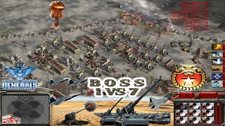 Boss General 1 vs 7 Hard Generals - Command & Conquer Generals Zero Hour (Sibarian Dawn)