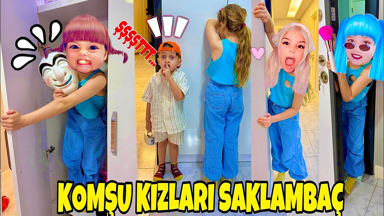 KUZEY ELİF VE KOMŞU KIZLARI SAKLAMBAÇ OYNADI !!