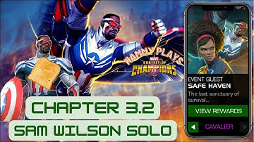 MCOC: Safe Haven Monthly Cavalier Difficulty EQ | Chapter 3.2 | Captain America (Sam Wilson) Solo