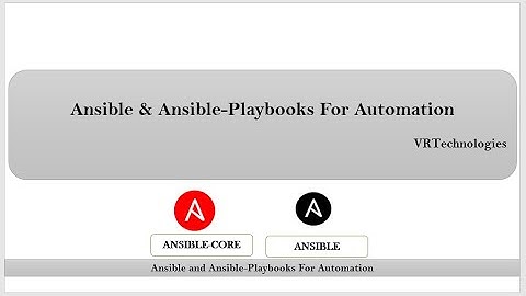 Section-1: Video-1: Introduction to Ansible and Ansible-Playbooks For Automation | VRTechnologies