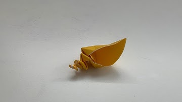 Origami Seashell 怎麼折紙海螺 How to make a paper seashell