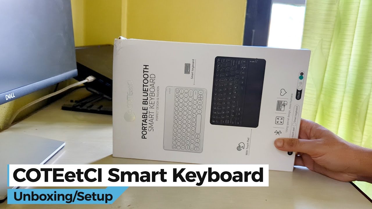 COTEetCI Smart Keyboard With Trackpad/Touchpad Unboxing And Setup