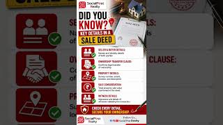 Documents to Check Before Buying Land | Sale Deed Important Details #saledeed #property #shorts