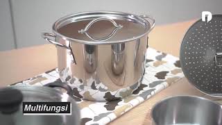 Panci Set Stainless Steel Maxim Ultima Free 2 Pcs Mixing Bowl Honey Bee