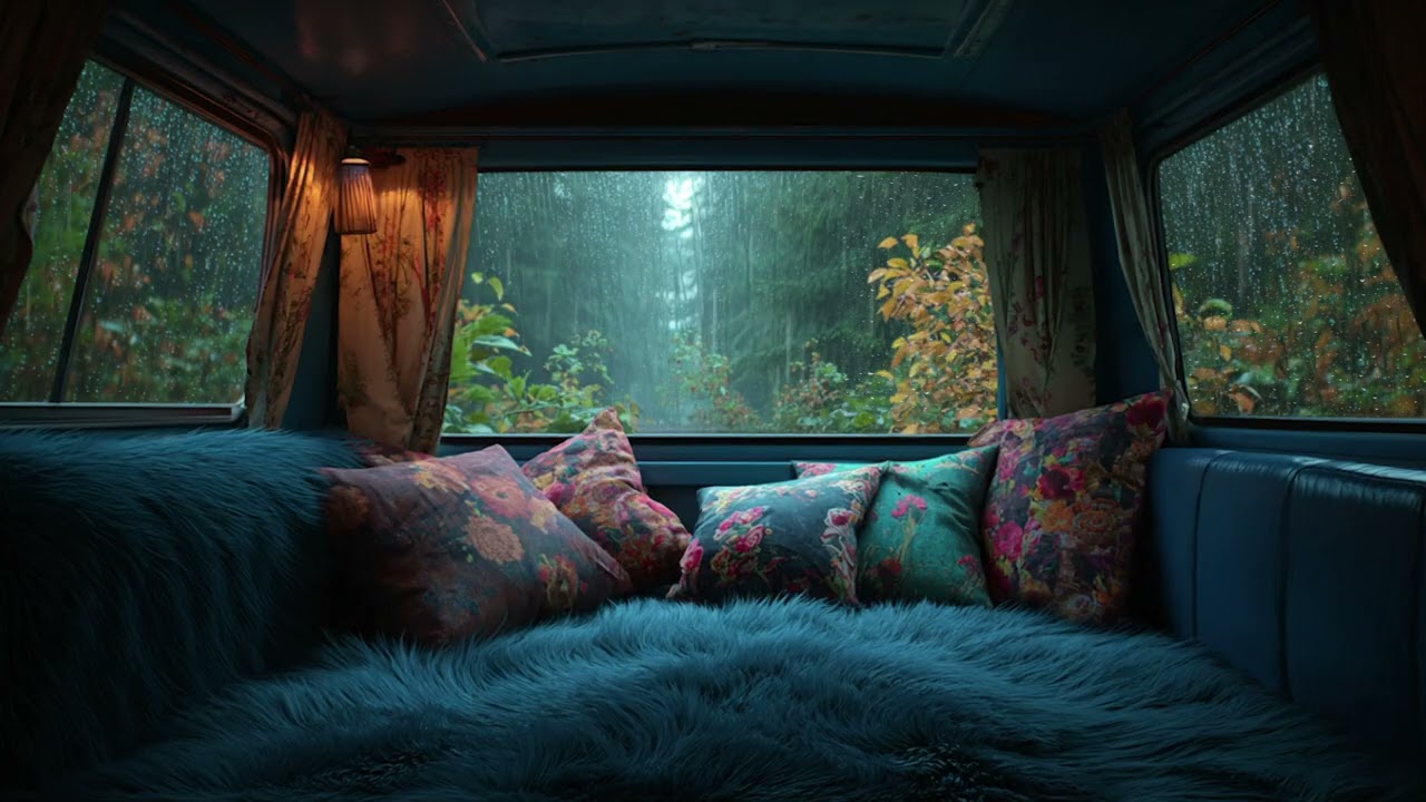 Rain & Thunder Piano Inside a Car Cabin 🚗🌧️⛈️🎹 | Midnight Drive, Cozy Shelter, Deep Sleep