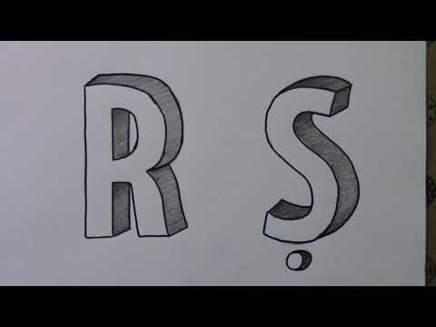 Kolay 3 Boyutlu R Ve Ş Harfi Çizimi - Easy 3D Drawing Of R And S Letter