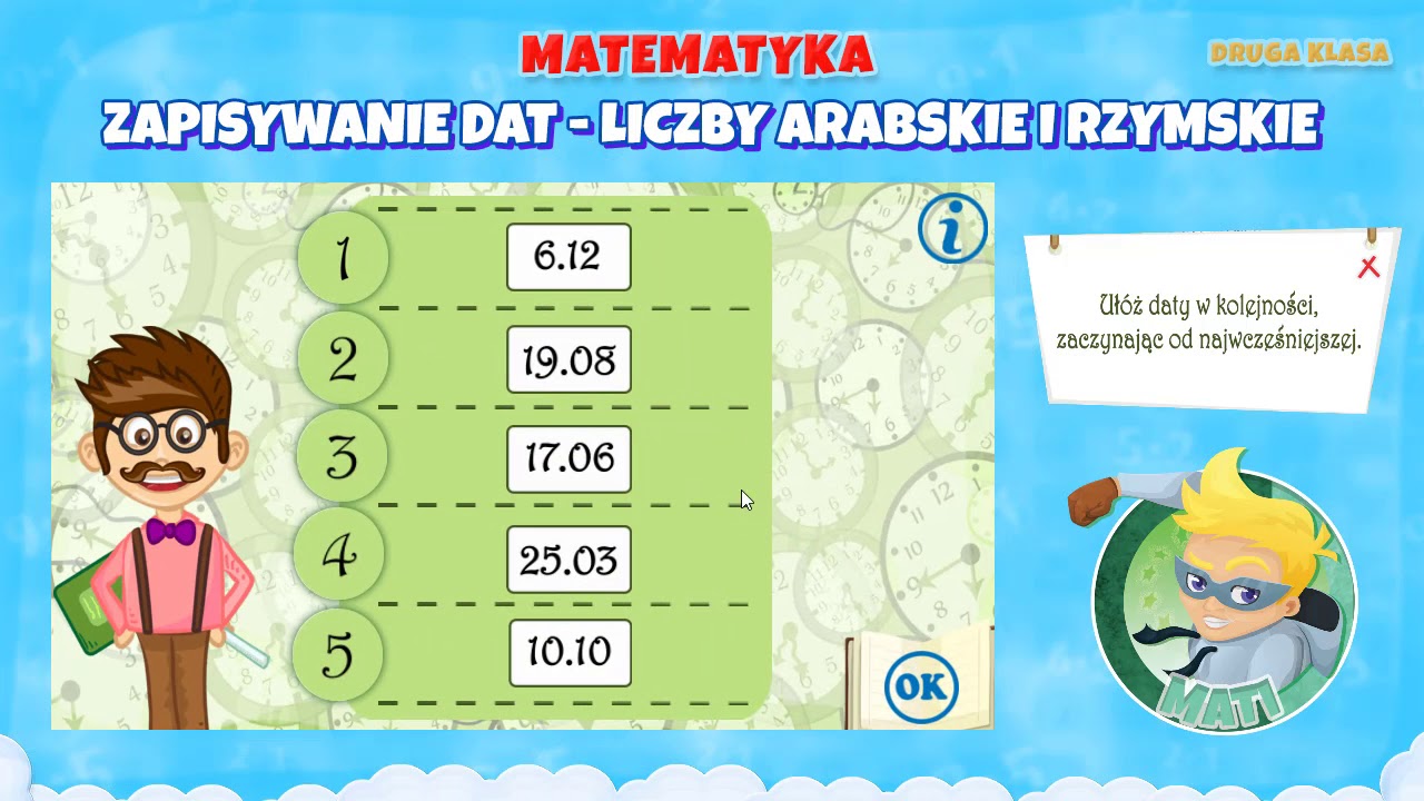 Zapisz Daty Na Róze Sposoby Klasa 3 Sprawdzian Zapisywanie dat - liczby arabskie i rzymskie - YouTube
