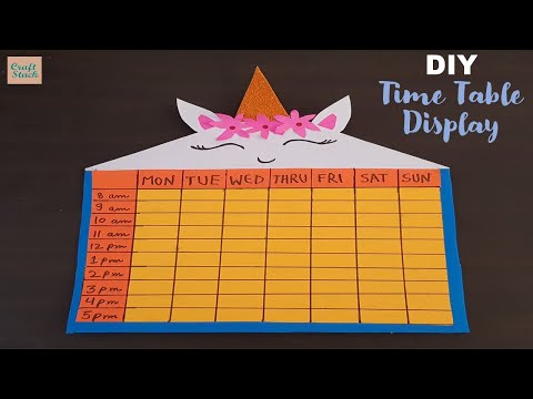 DIY Time Table Display | Unicorn Time Table Display | Craft Stack