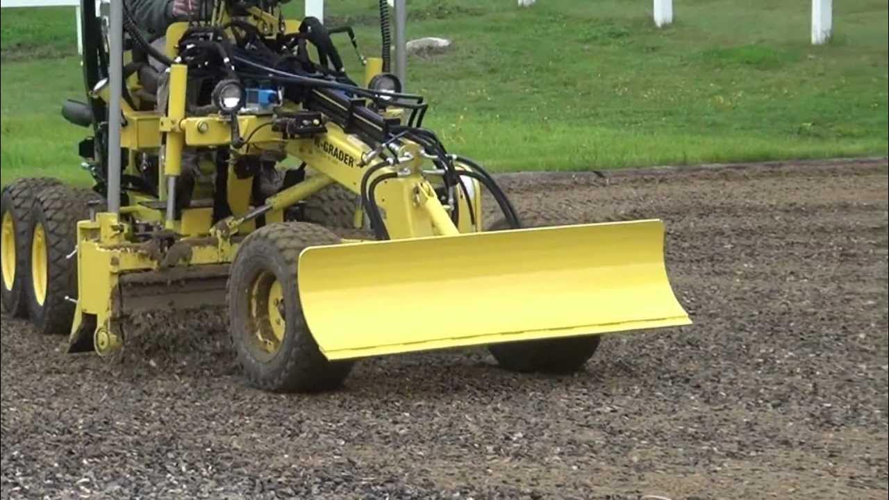 LaserGrader 106P equipped with Grade Control Package and a Harley Rake Attachment YouTube