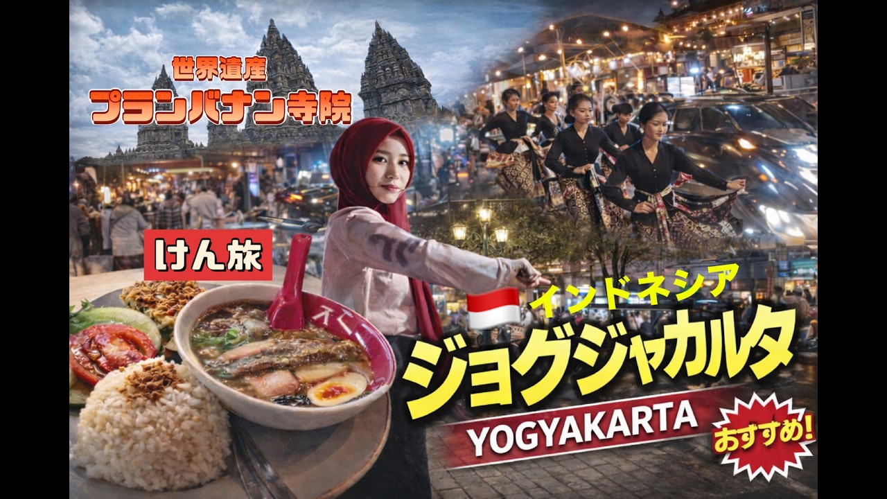 【東南アジア周遊けん旅】インドネシア・ジョグジャカルタでの世界遺産をめぐる旅！プランバナン寺院へ！