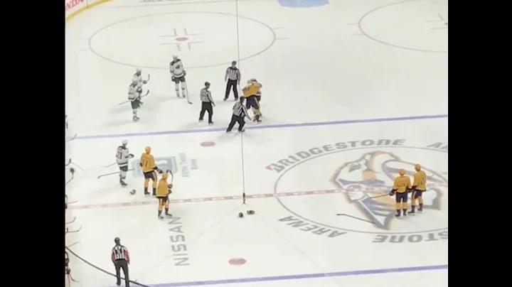 Predators hockey game fight edit