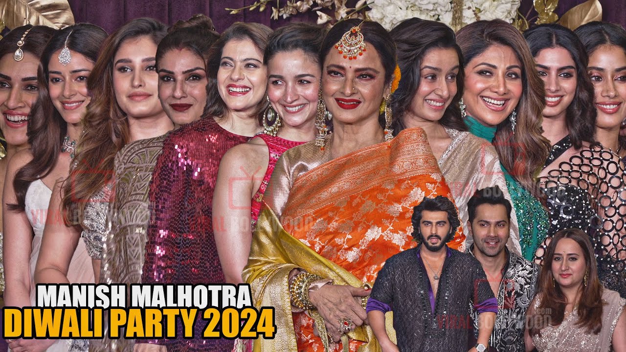 Celebrities arrives at Manish Malhotra Diwali 2024 | Star-studded Party | Rekha, Shraddha