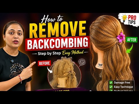 How to remove backcombing | step by step tutorial | KomalPatelMakeover #hairstyle #youtubevideo