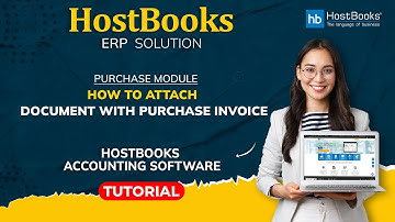 HostBooks ERP Solution : ( Purchase  Module ) : How to attach document with Purchase Invoice