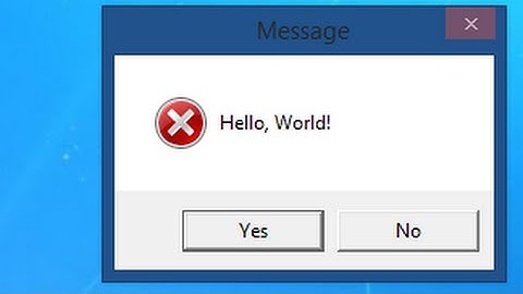 Creating A "Hello, World!" Program with VBScript