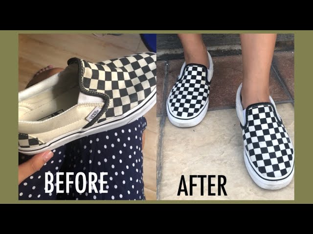how to clean checkered vans with baking soda