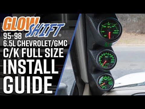 GlowShift | 95-98 6.5L 터보 시보레 또는 GMC C / K 풀 사이즈 디젤 게이지 패키지를 설치하는 방법