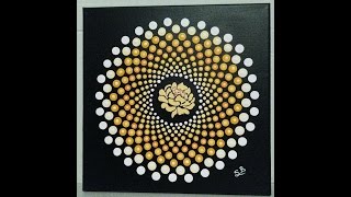 Mandala Dot Canvas Art Lotus Flower Buddha Colors of Enlightment by Sandra Blaine