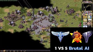 Red Alert 2 Yuri's Revenge I 1 Yuri vs 5 Brutal AI