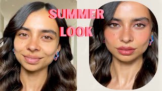 Quick & Easy Glowy Summer Look | Tricks for Hydrated Fresh Summer Makeup & Under 1 minute Eye-look